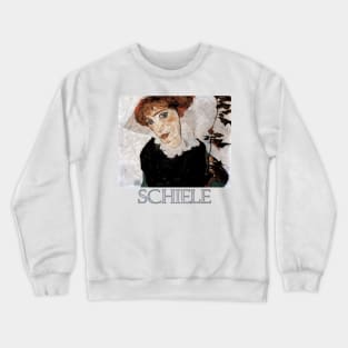 Portrait of Wally by Egon Schiele Crewneck Sweatshirt